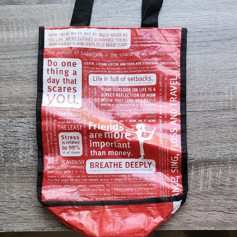 Lululemon Athletica Red Tote Bag